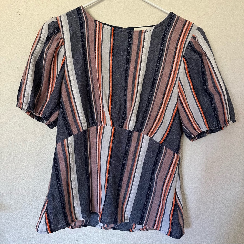 Orange Creek Multicolor Striped Blouse - Picture 5 of 11